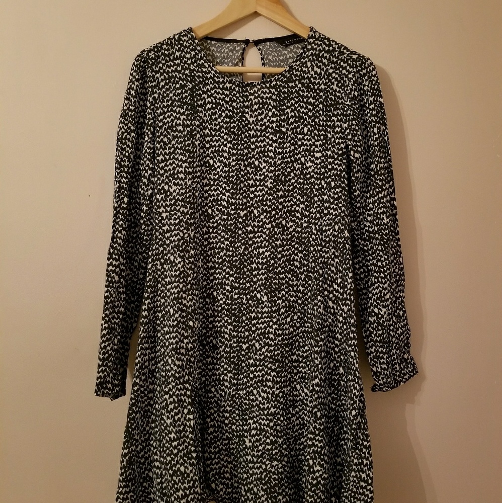 A-line long sleeve Zara dress